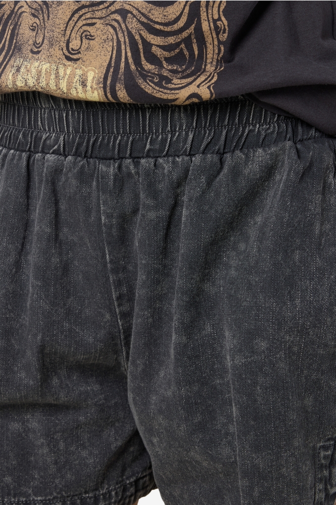 NMOREGON NW DENIM ACID SHORTS BL 27034181 BLACK/WASHED